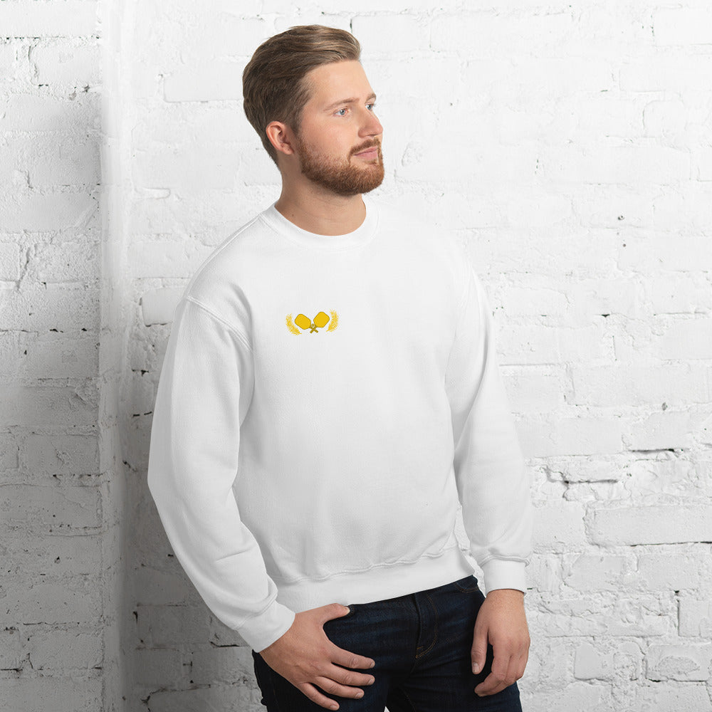 Men's Gold Pickleball Crew Neck Sweatshirt