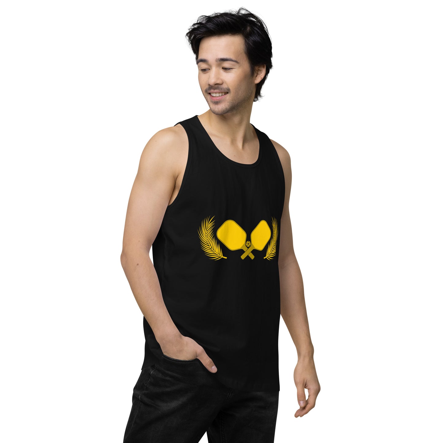 Gold Pickleball Men’s Cotton Tank Top