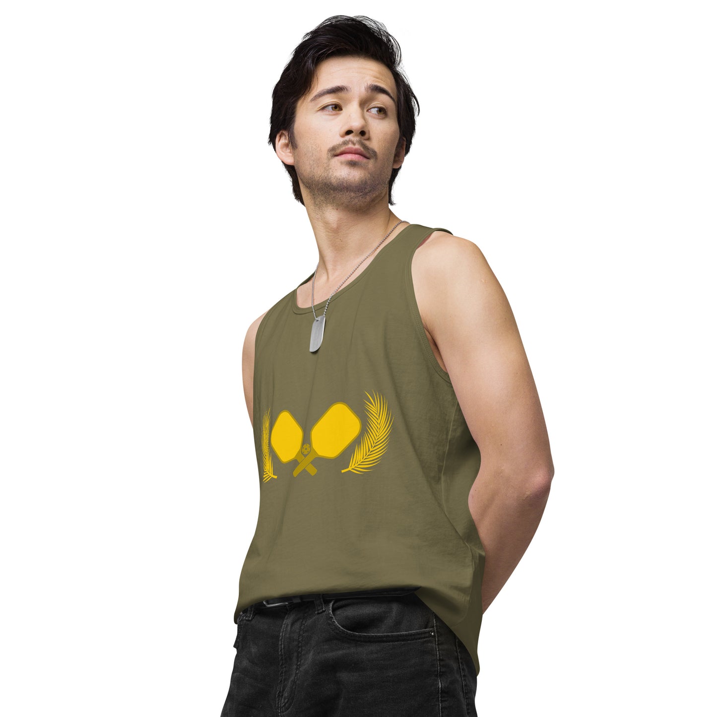 Gold Pickleball Men’s Cotton Tank Top