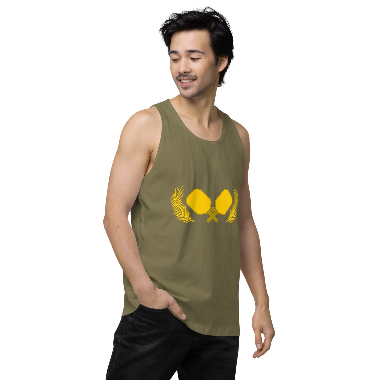 Gold Pickleball Men’s Cotton Tank Top