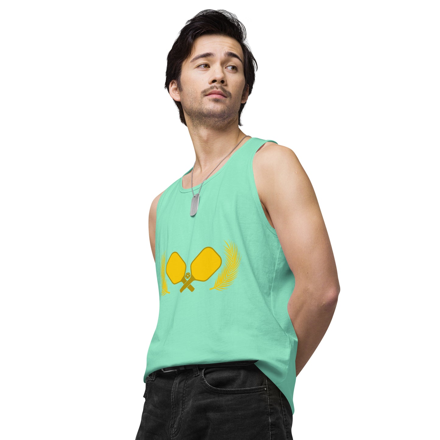 Gold Pickleball Men’s Cotton Tank Top