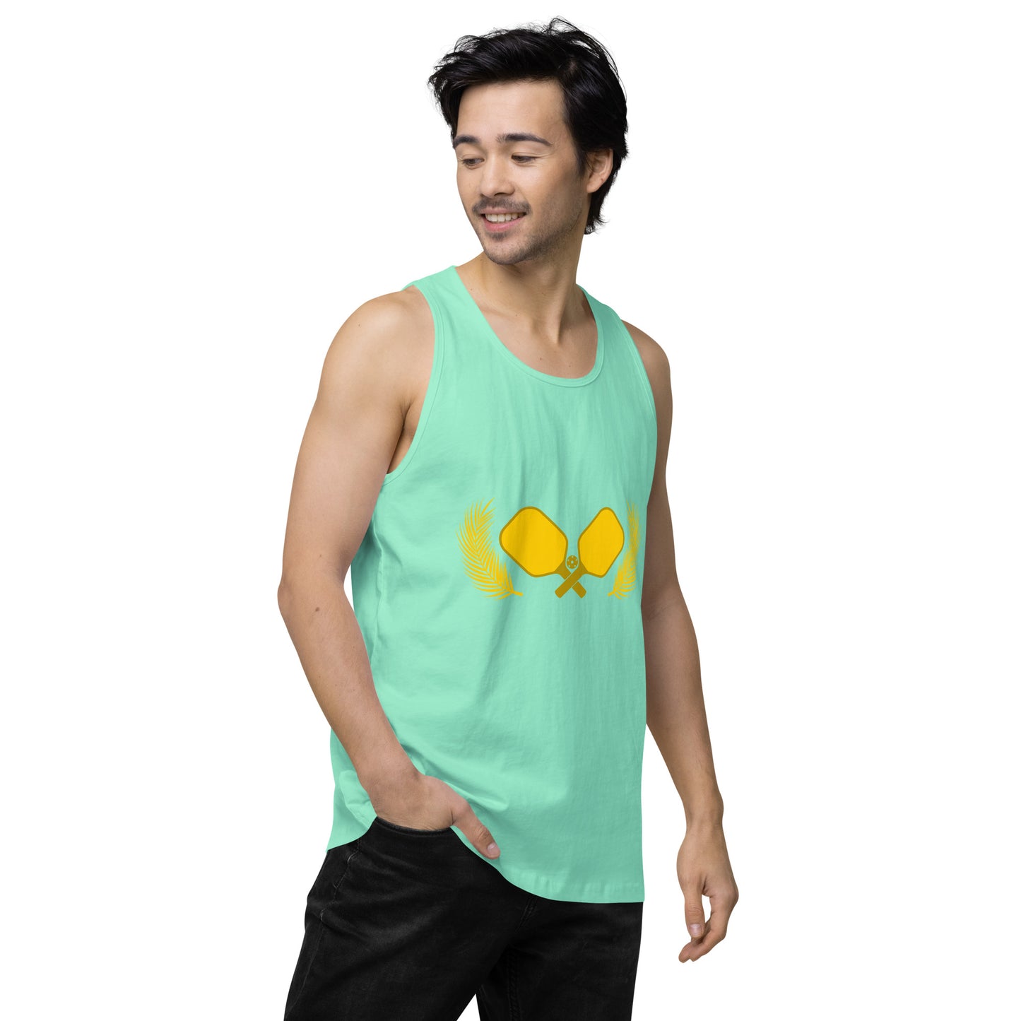 Gold Pickleball Men’s Cotton Tank Top