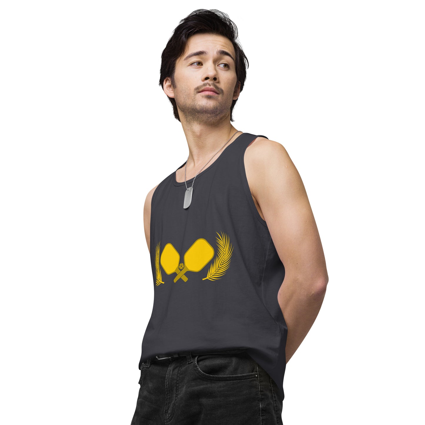 Gold Pickleball Men’s Cotton Tank Top