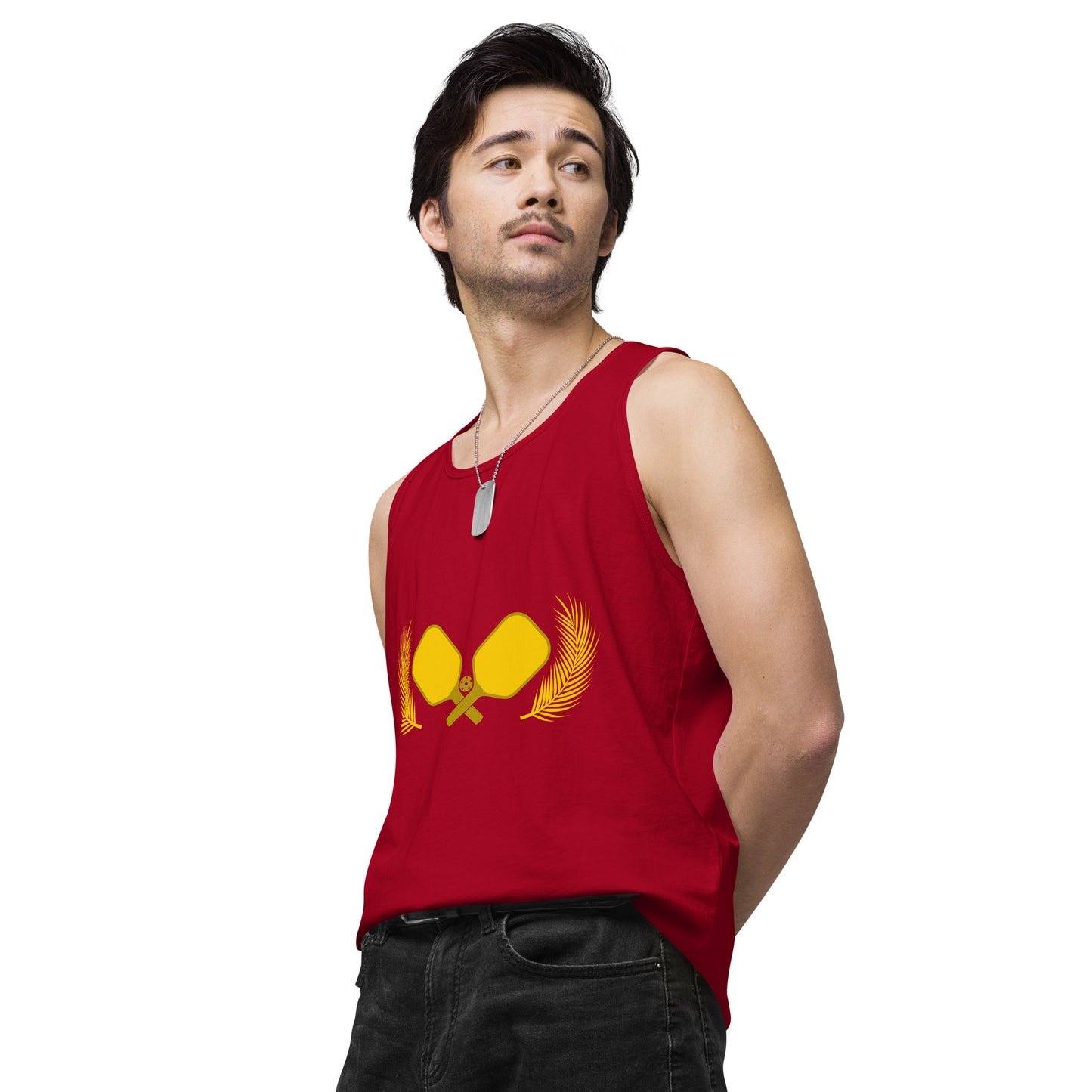 Gold Pickleball Men’s Cotton Tank Top