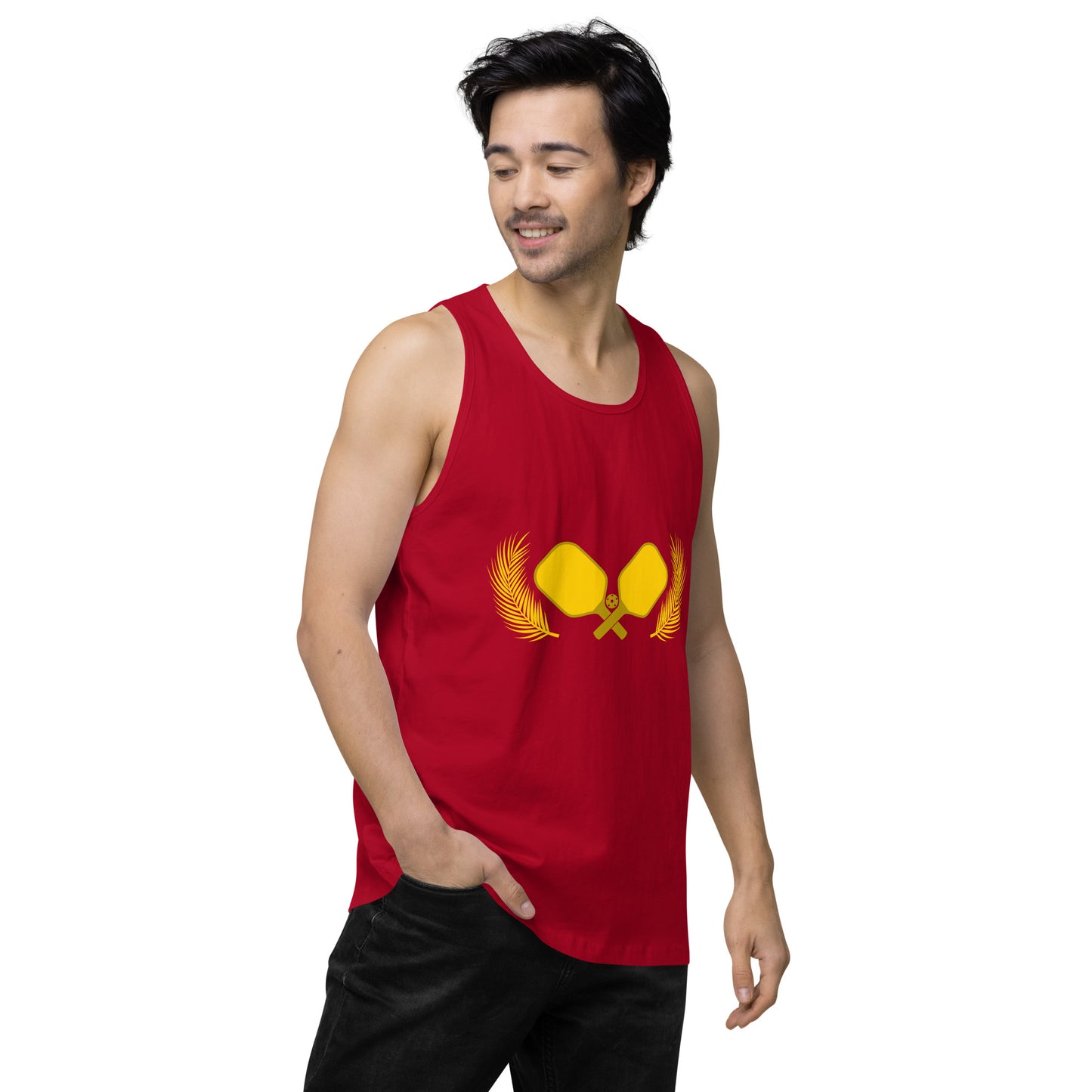 Gold Pickleball Men’s Cotton Tank Top