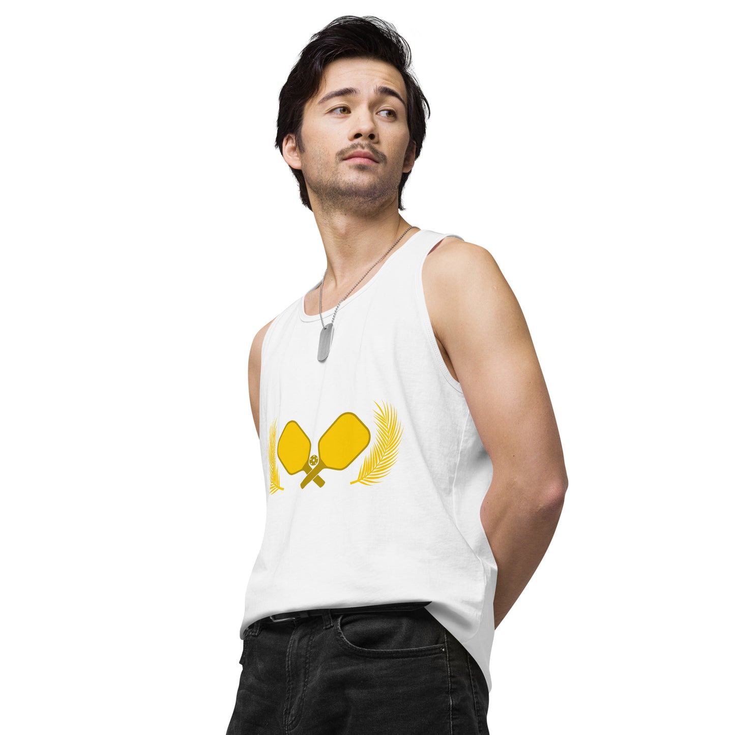 Gold Pickleball Men’s Cotton Tank Top